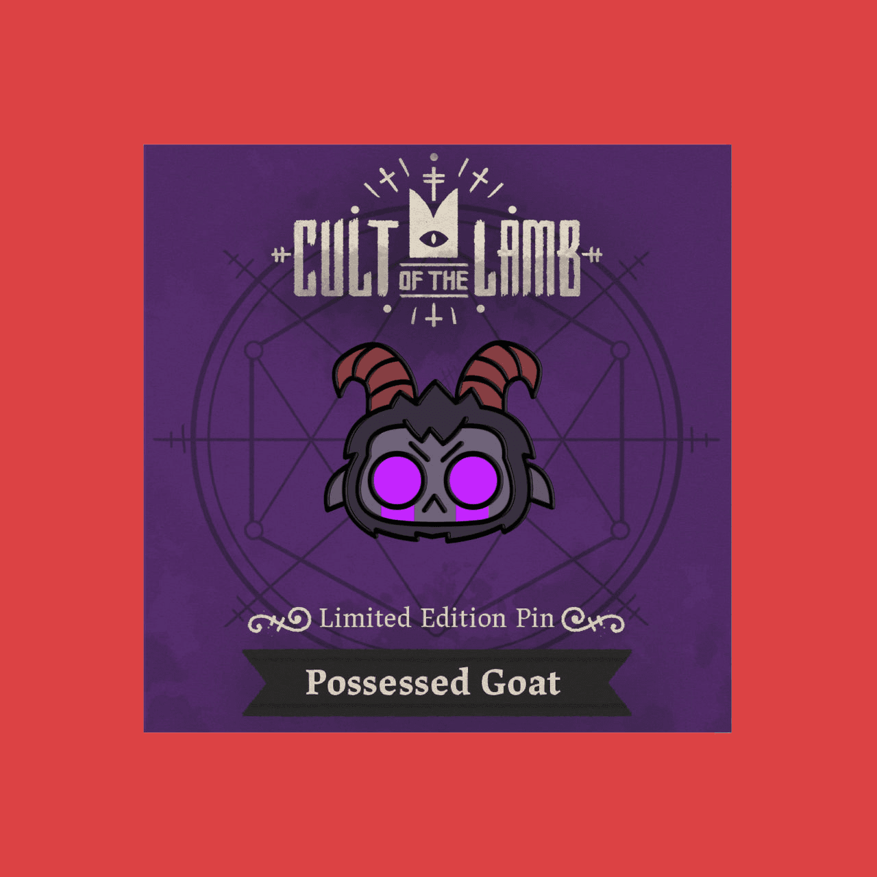 Cult of the Lamb Possessed Goat Enamel Pin merchandise