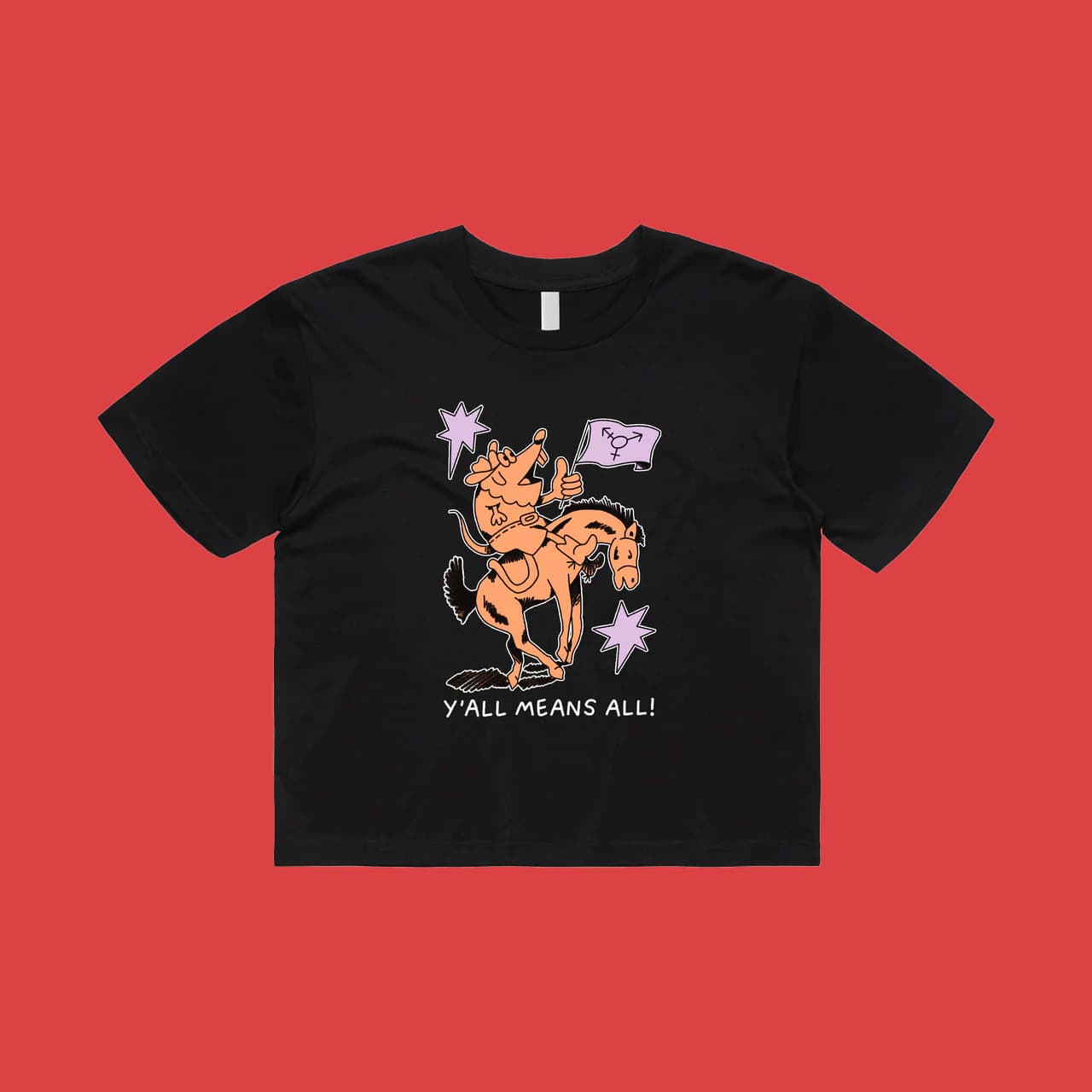 Devolver Y'all Means All Crop Top (Black) merchandise